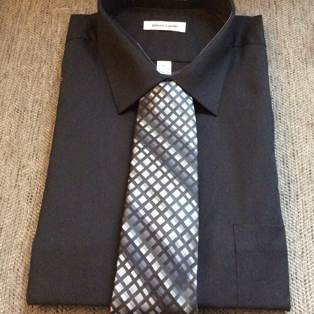 Pierre Cardin Black Shirt Tie XL Today’s Deal